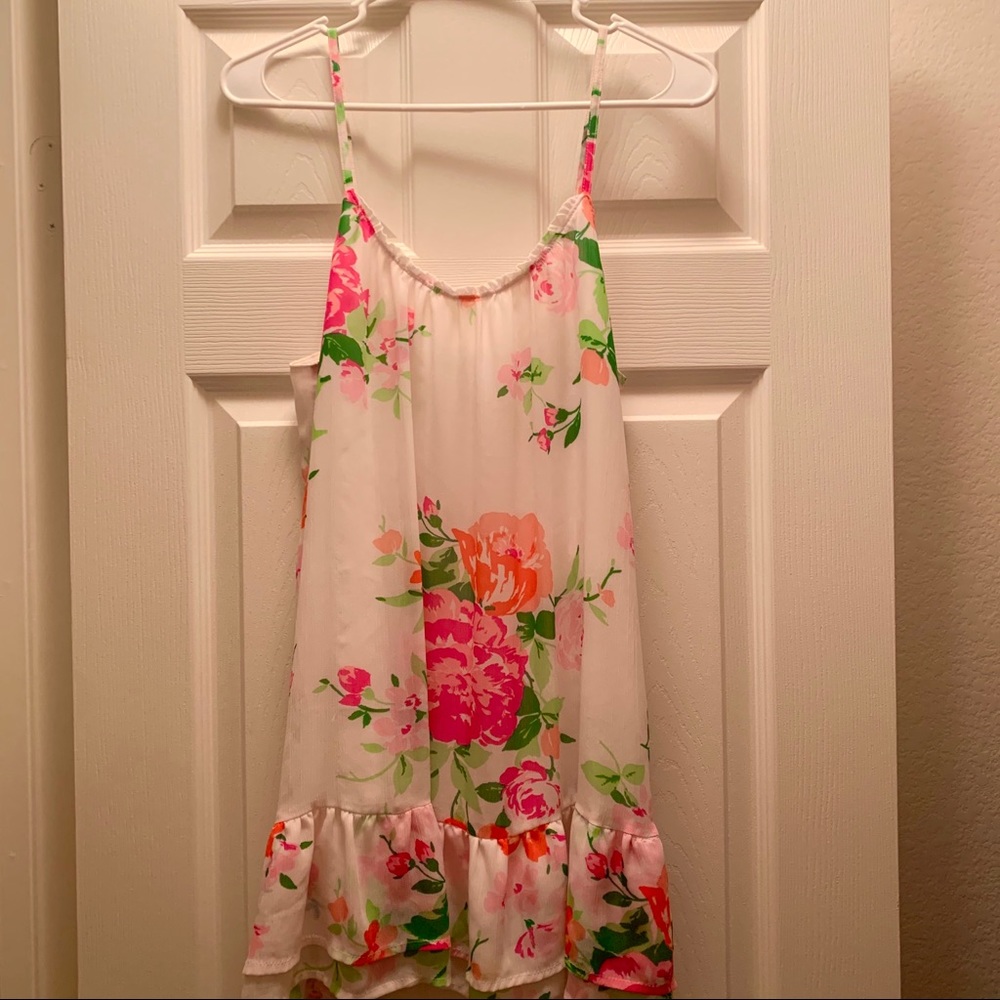 Abercrombie & Fitch floral print ruffle hem dress